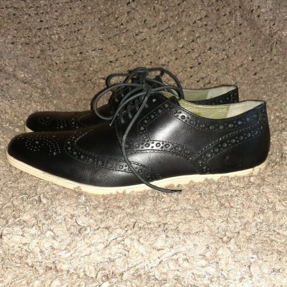 BASE LONDON-SHORE-Black Leather Wingtip Brogues-Size 40-7/7.5 US-New - Picture 2 of 6